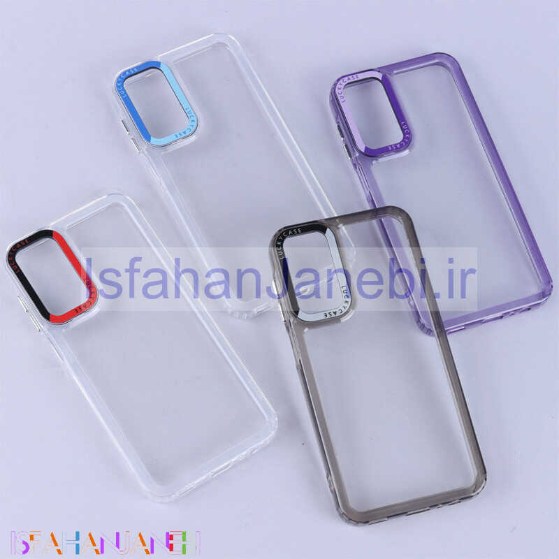 اصفهان جانبی-قاب PC پشت شفاف Lucky Case دور رنگی Samsung Galaxy A15