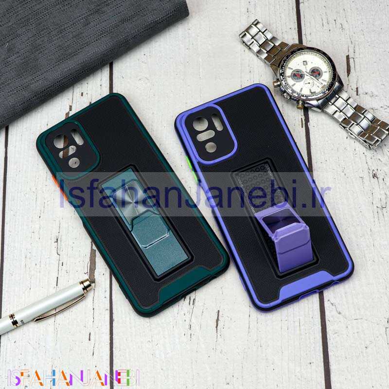اصفهان جانبی-قاب محافظ لنزدار ضد ضربه هولدر کشویی مگنتی Xiaomi Redmi Note 10 رنگی