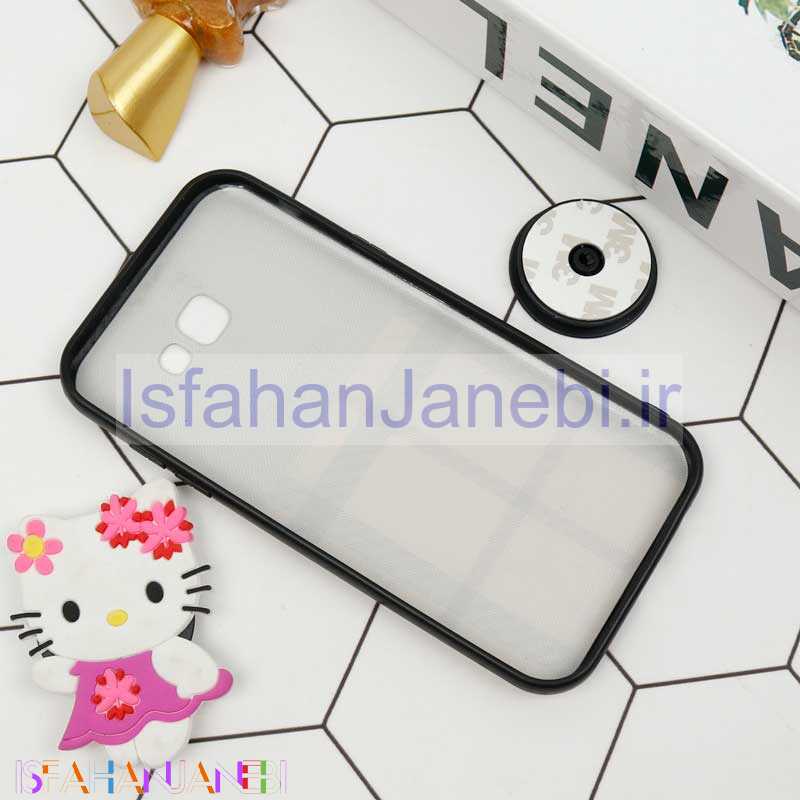 اصفهان جانبی-قاب فانتزی برجسته + پاپ سوکت طرح Burberry سامسونگ A7 2017 سری D