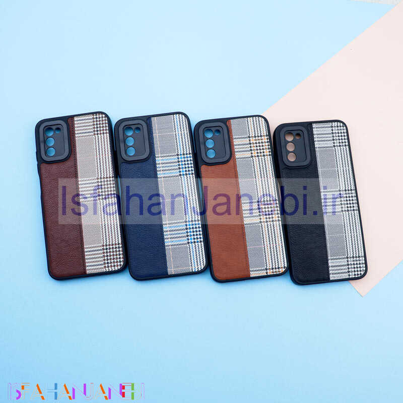 اصفهان جانبی-قاب چرمی پارچه ای محافظ لنزدار Samsung Galaxy A03s
