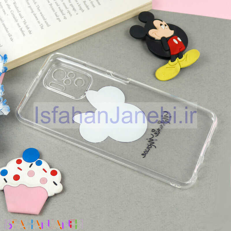 اصفهان جانبی-قاب ژله ای شفاف طرحدار مینی موس Xiaomi Redmi Note 10 / Note 10s