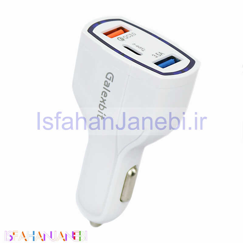 اصفهان جانبی-شارژر فندکی فست شارژ Galexbit GCH22 QC3.0 7A PD + کابل میکرو یو اس بی