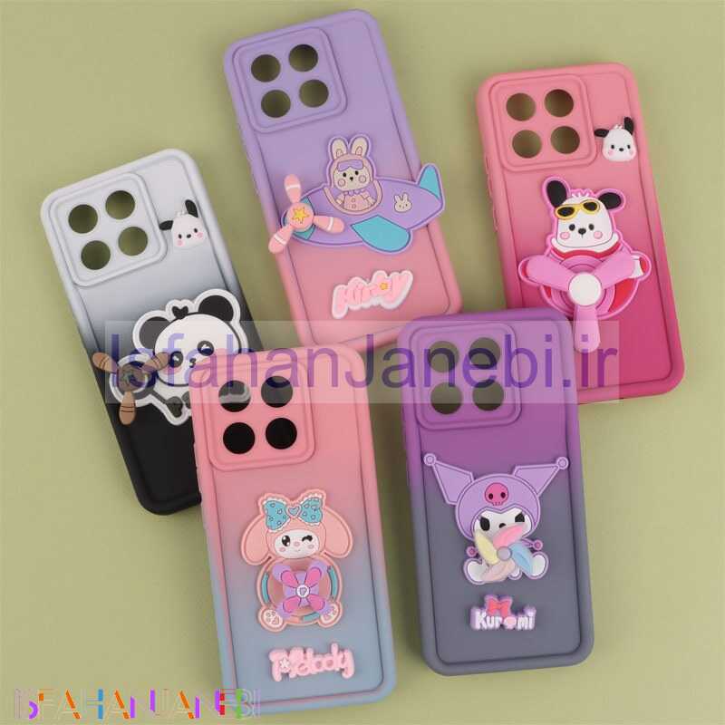 اصفهان جانبی-قاب سیلیکونی شیائومی Poco X6 Pro اسپینردار محافظ لنزدار دورنگ