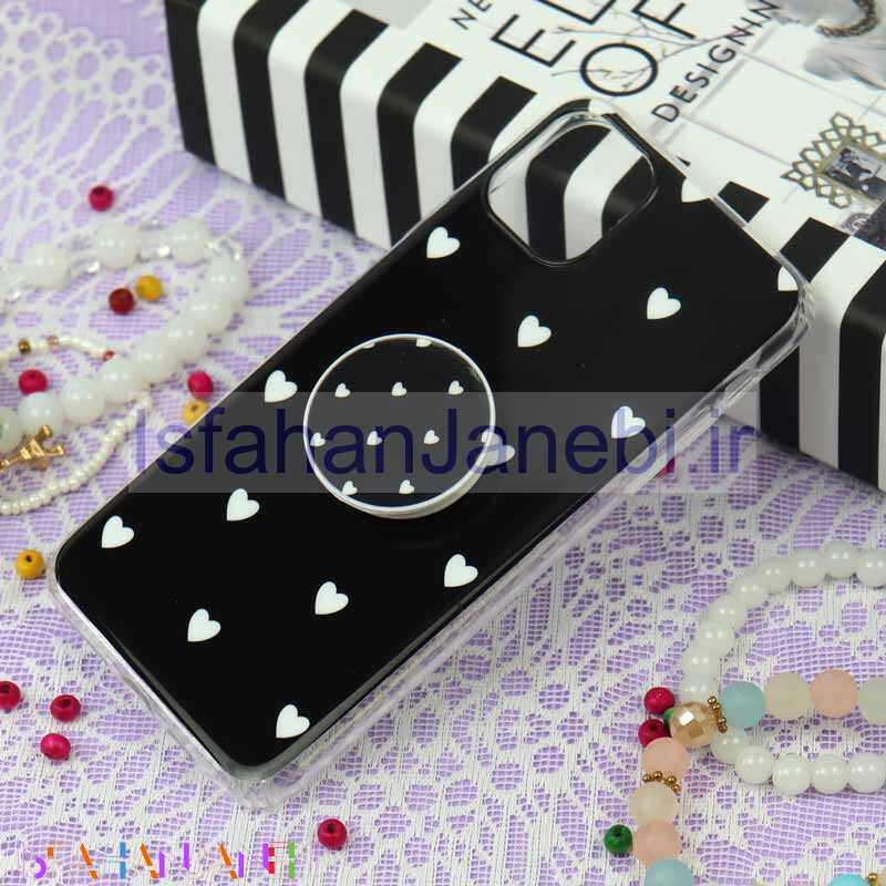 اصفهان جانبی-قاب سوپر IMD دور شفاف پاپ سوکت دار iPhone 11 Pro Max قلبی