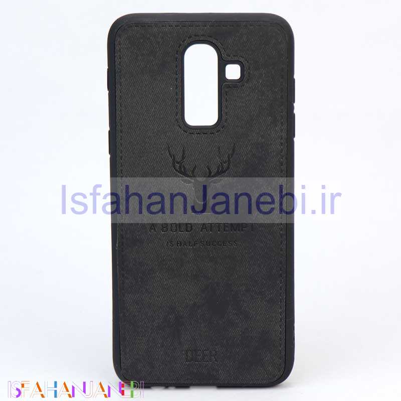 اصفهان جانبی-قاب چرمی طرح گوزن Samsung J8 مشکی