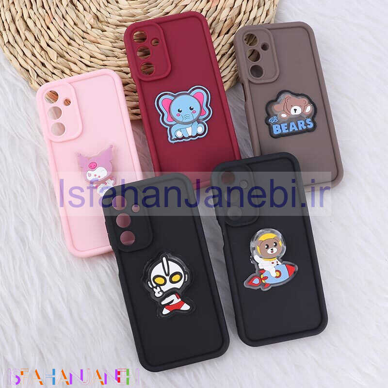 اصفهان جانبی-قاب سولید چراغ دار سامسونگ Galaxy A16 4G / A16 5G عروسکی برجسته محافظ لنزدار