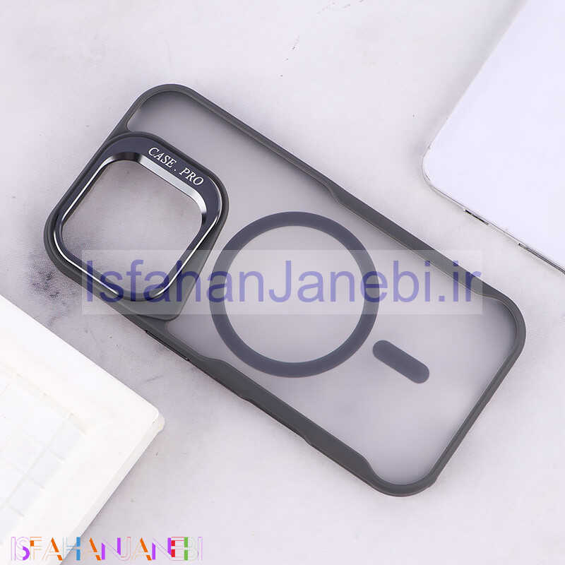 اصفهان جانبی-قاب مگ سیف Case.Pro آیفون iPhone 16 Pro استندشو پشت مات