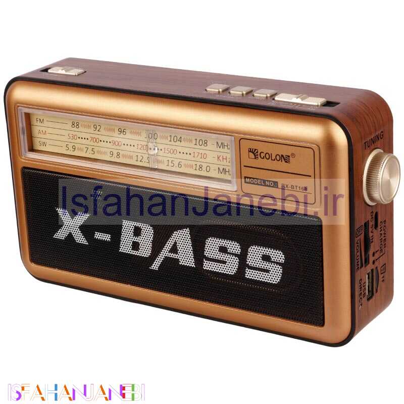 اصفهان جانبی-رادیو اسپیکر بلوتوثی رم و فلش خور Golon X-Bass RX-BT168