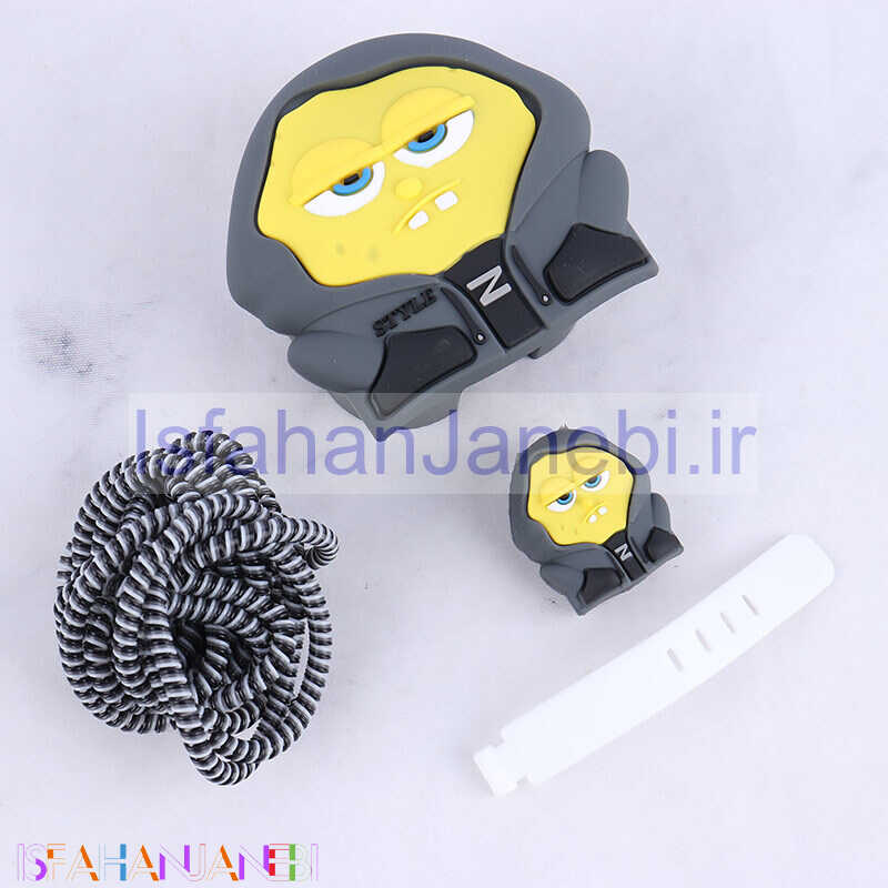 اصفهان جانبی-ست محافظ کابل و کلگی شارژر آیفون طرح باب اسفنجی کد 2
