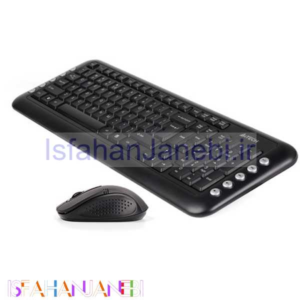 اصفهان جانبی-کیبورد و موس بی سیم ای فورتک 7200N