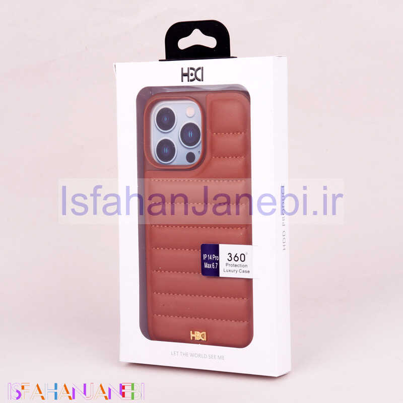 اصفهان جانبی-قاب PC پافر HBD چرمی iPhone 14 Pro Max