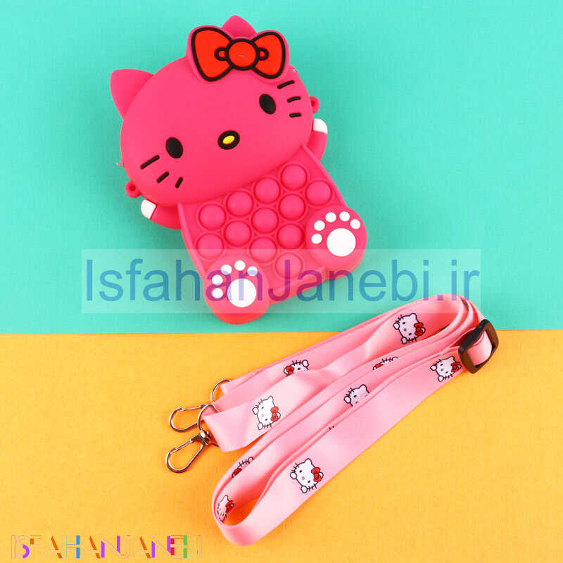 اصفهان جانبی-کیف هندزفری سیلیکونی بنددار کیتی نشسته پاپیت