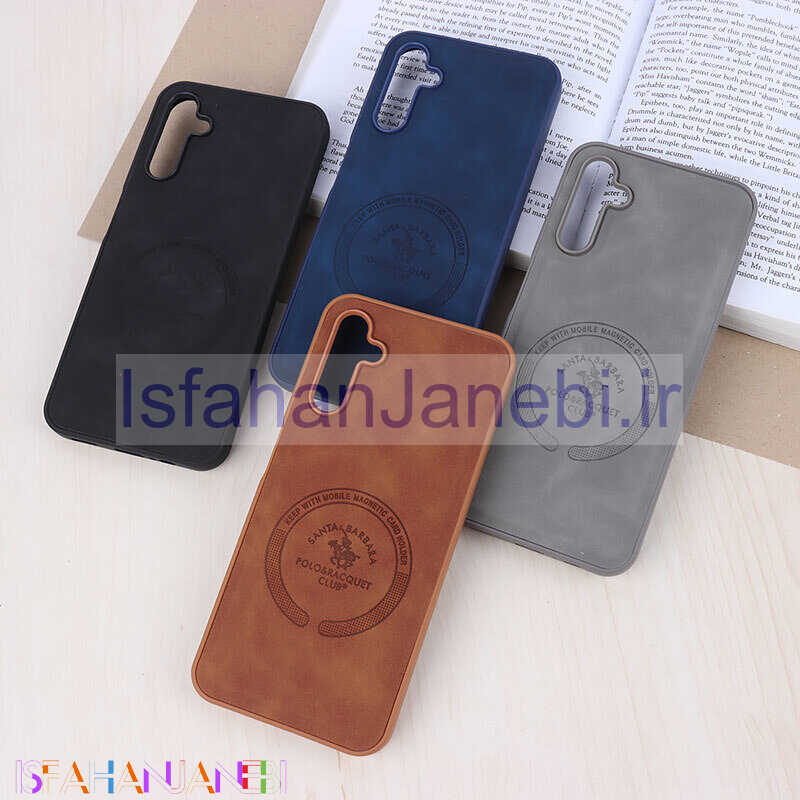 اصفهان جانبی-قاب چرمی Polo & Racquet Club سامسونگ Galaxy A14 4G / A14 5G طرح مگ سیف