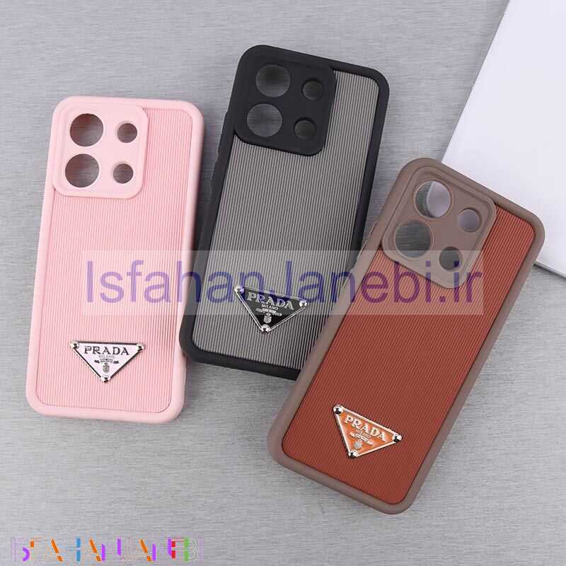 اصفهان جانبی-قاب کبریتی سولید Prada شیائومی Redmi Note 13 4G محافظ لنزدار