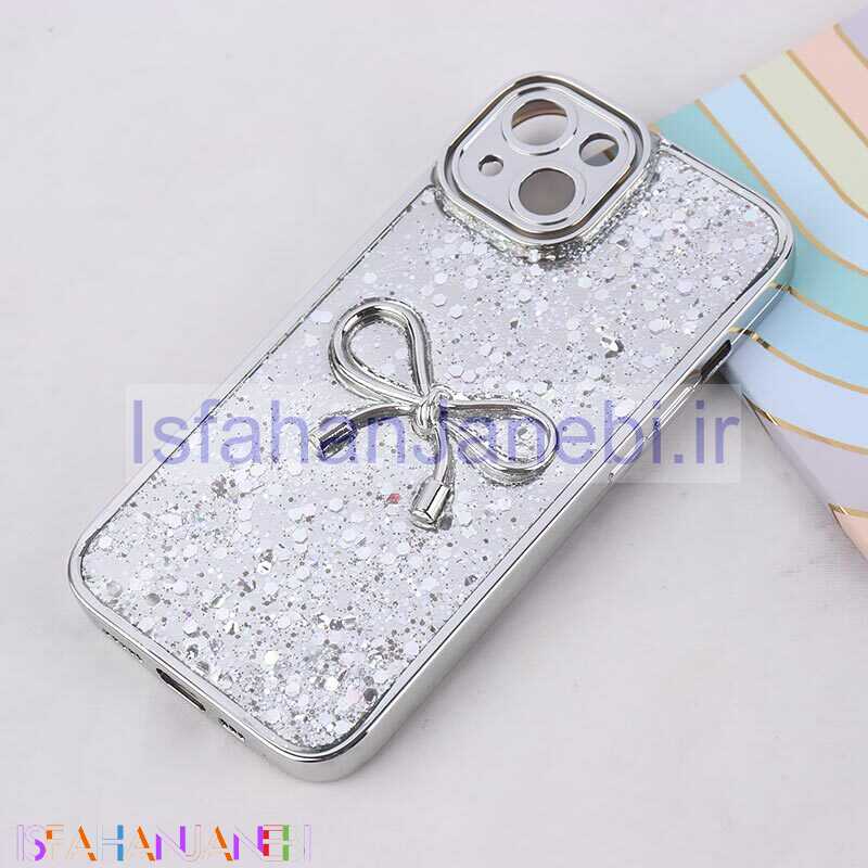 اصفهان جانبی-قاب پولکی آیفون iPhone 13 طرح پاپیون محافظ لنزدار