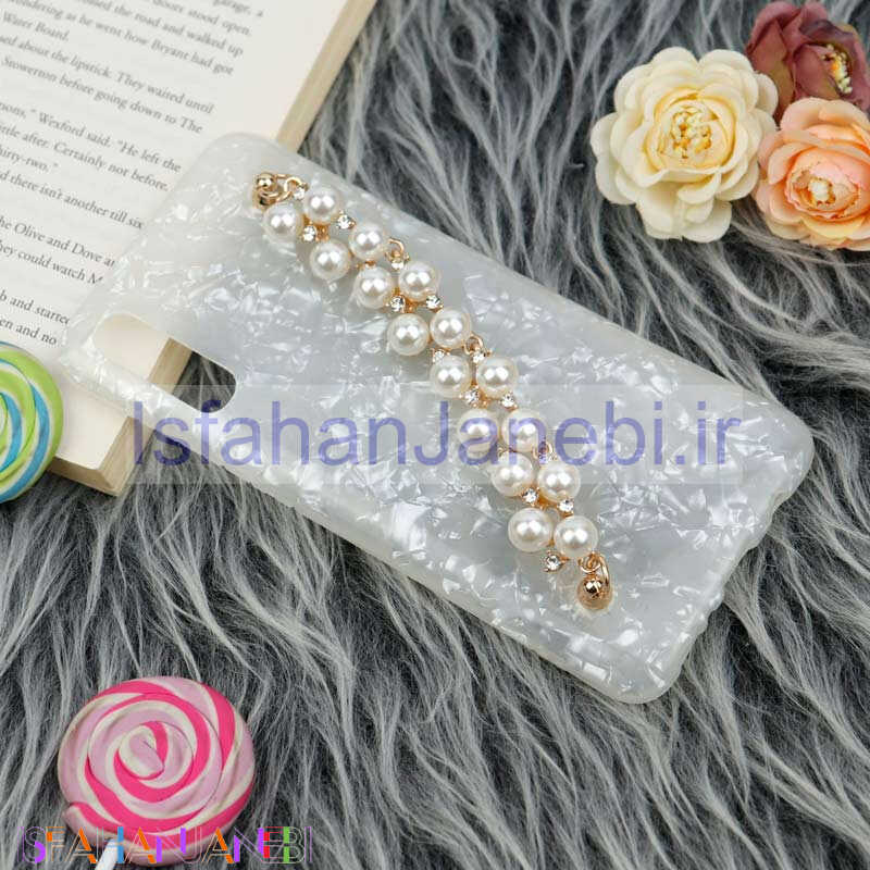 اصفهان جانبی-قاب ماربل هولدر دستی مرواریدی Samsung Galaxy A70 / A70s