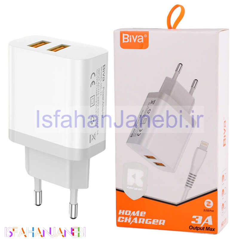 اصفهان جانبی-کلگی شارژ فست شارژ Biva HC-11 2Port 3A 15W