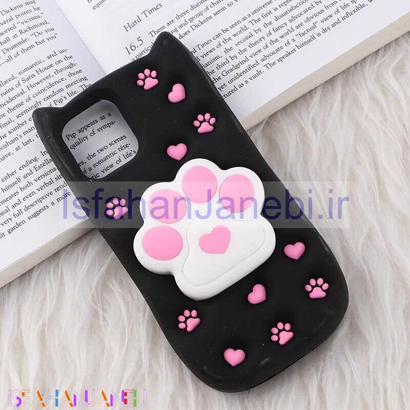 اصفهان جانبی-قاب سیلیکونی آیفون iPhone 12 / 12 Pro پاپ سوکت دار گوش دار طرح پنجه