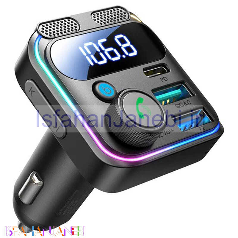 اصفهان جانبی-شارژر فندکی + FM Player بلوتوثی Joyroom JR-CCB01