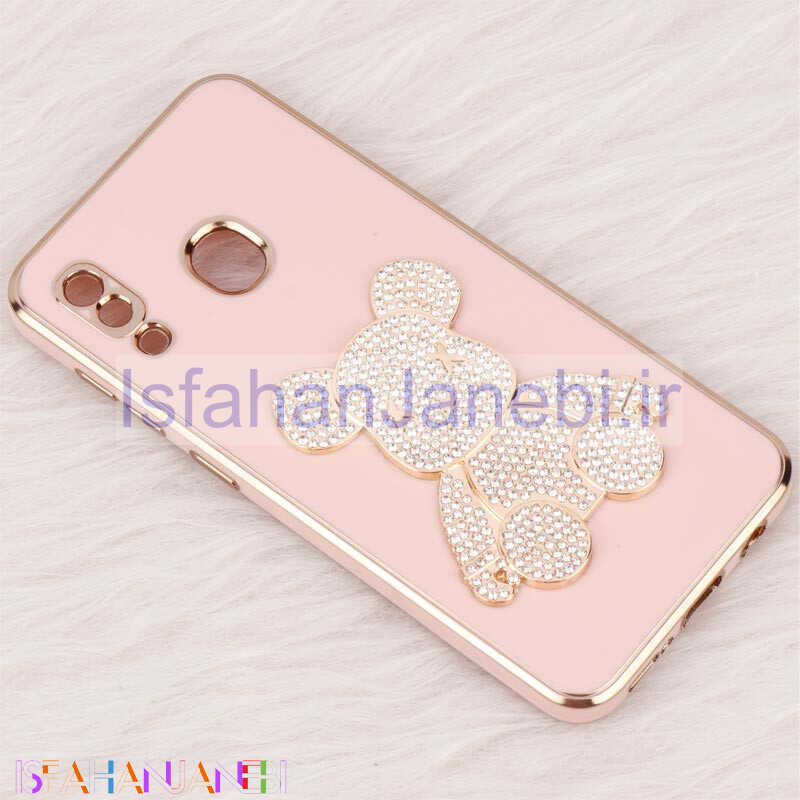 اصفهان جانبی-قاب My Case Power Bear نگین دار محافظ لنزدار Samsung Galaxy A20 / A30