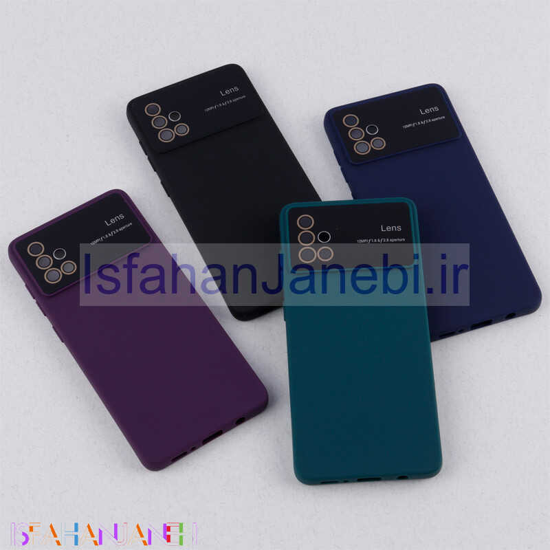 اصفهان جانبی-قاب سیلیکونی Lens Aperture محافظ لنزدار Samsung Galaxy A71