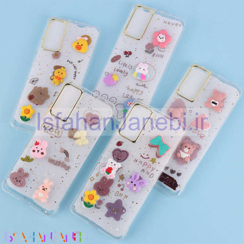 اصفهان جانبی-قاب ژله ای شفاف عروسک برجسته Xiaomi Redmi Note 12 Pro 4G