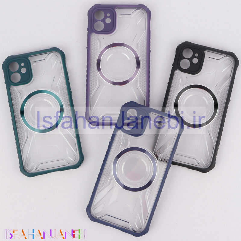 اصفهان جانبی-قاب شفاف طرح دار MagSafe محافظ لنزدار iPhone 11