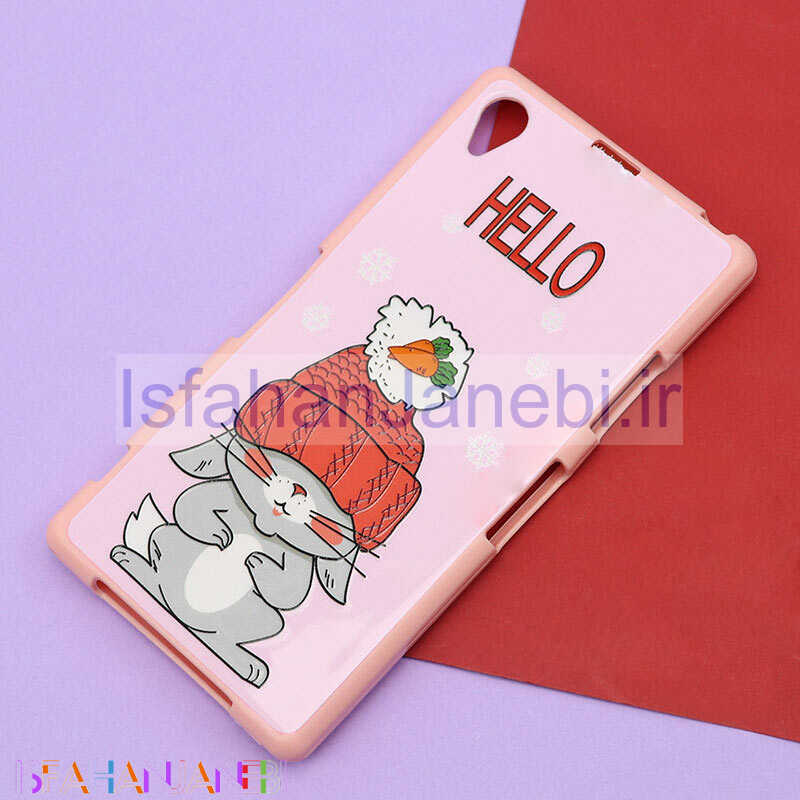 اصفهان جانبی-قاب فانتزی برجسته صورتی طرح کارتونی Sony Xperia Z1