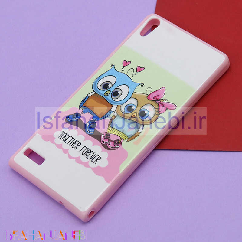 اصفهان جانبی-قاب فانتزی برجسته صورتی طرح کارتونی هواوی P6