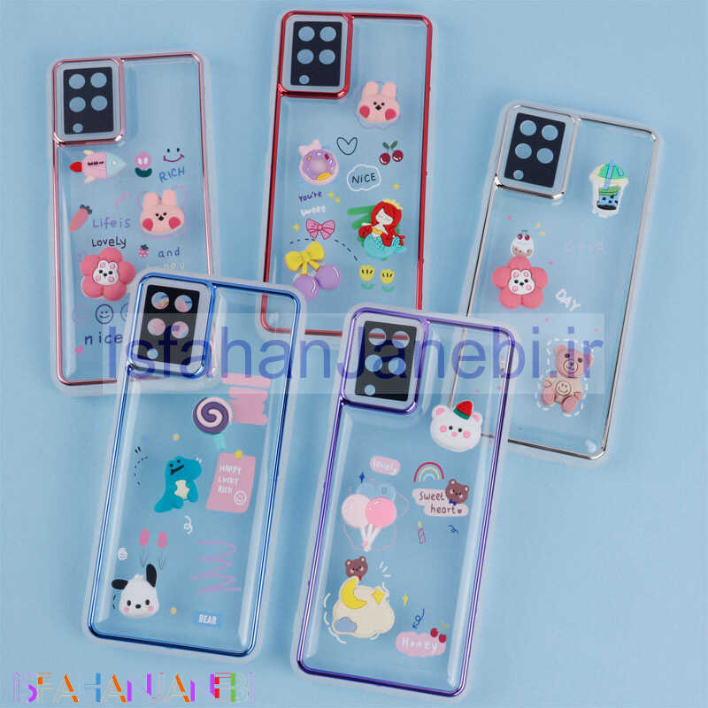 اصفهان جانبی-قاب شفاف عروسک برجسته محافظ لنزدار Samsung Galaxy A12 / M12