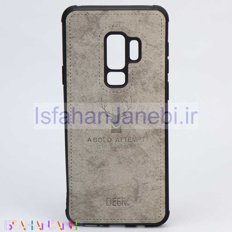 اصفهان جانبی-قاب چرمی طرح گوزن Samsung S9 Plus طوسی