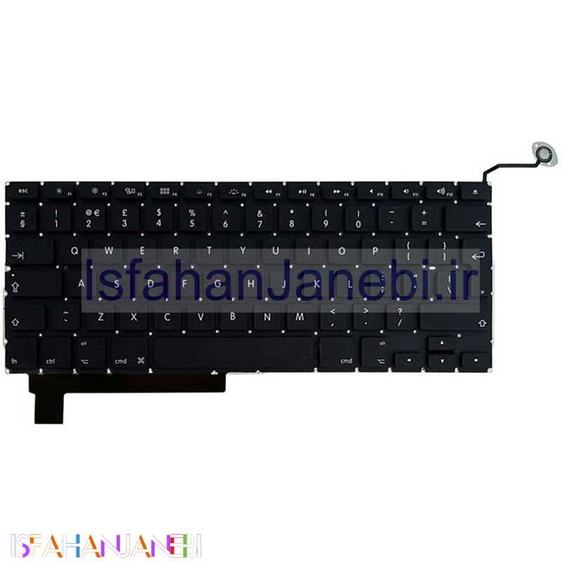 اصفهان جانبی-کیبورد لپ تاپ MacBook Pro A1286 اینتر بزرگ به همراه کلید پاور - مشکی