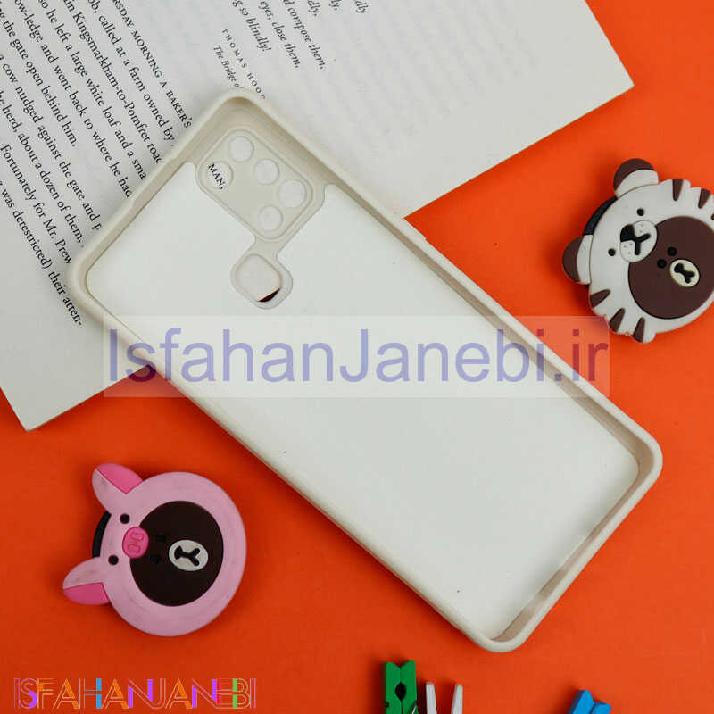 اصفهان جانبی-قاب سیلیکونی خرس TED محافظ لنزدار Samsung Galaxy A21s سفید