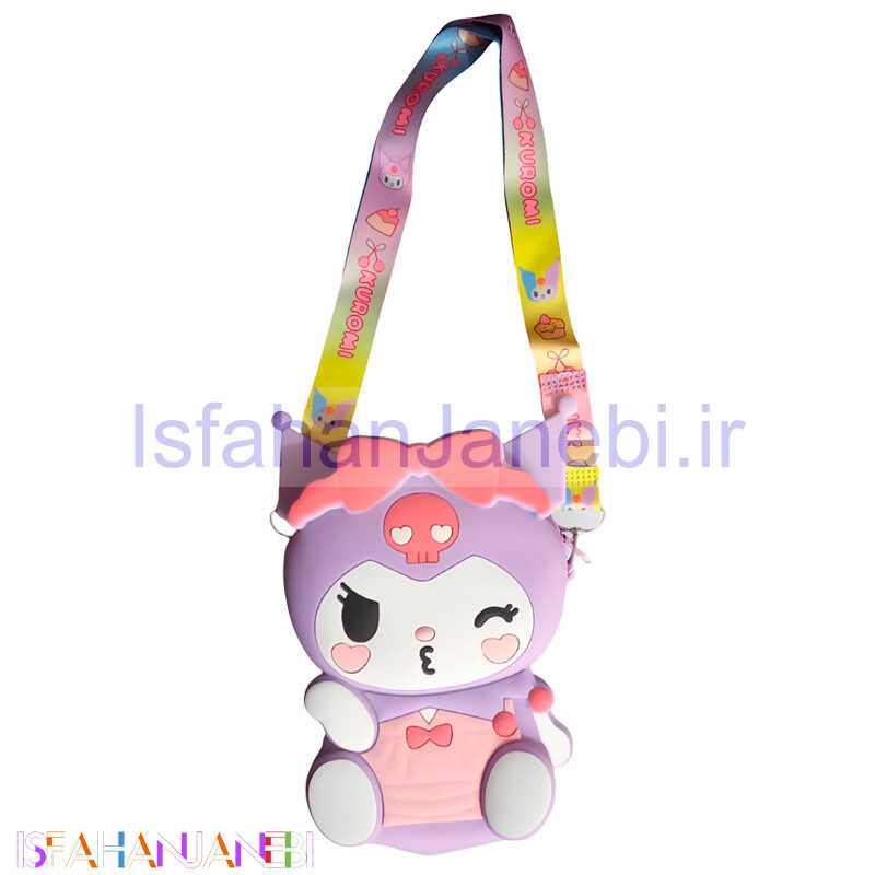 اصفهان جانبی-کیف فانتزی سیلیکونی کرومی + بند آویز