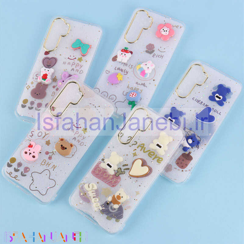 اصفهان جانبی-قاب ژله ای شفاف عروسک برجسته Samsung Galaxy S23 FE 5G