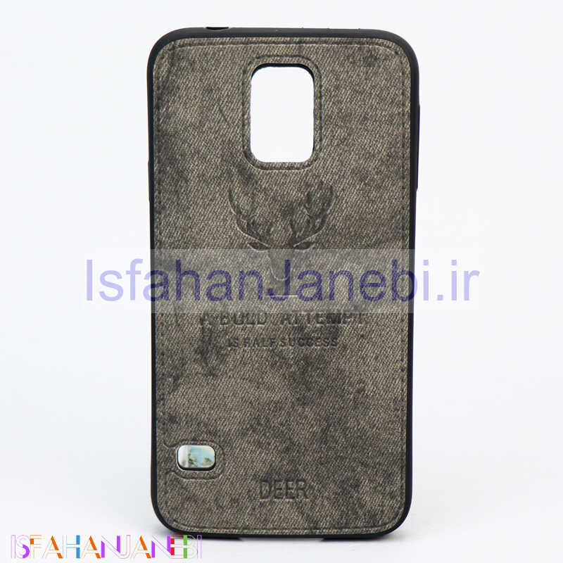 اصفهان جانبی-قاب چرمی طرح گوزن Samsung S5 خاکستری