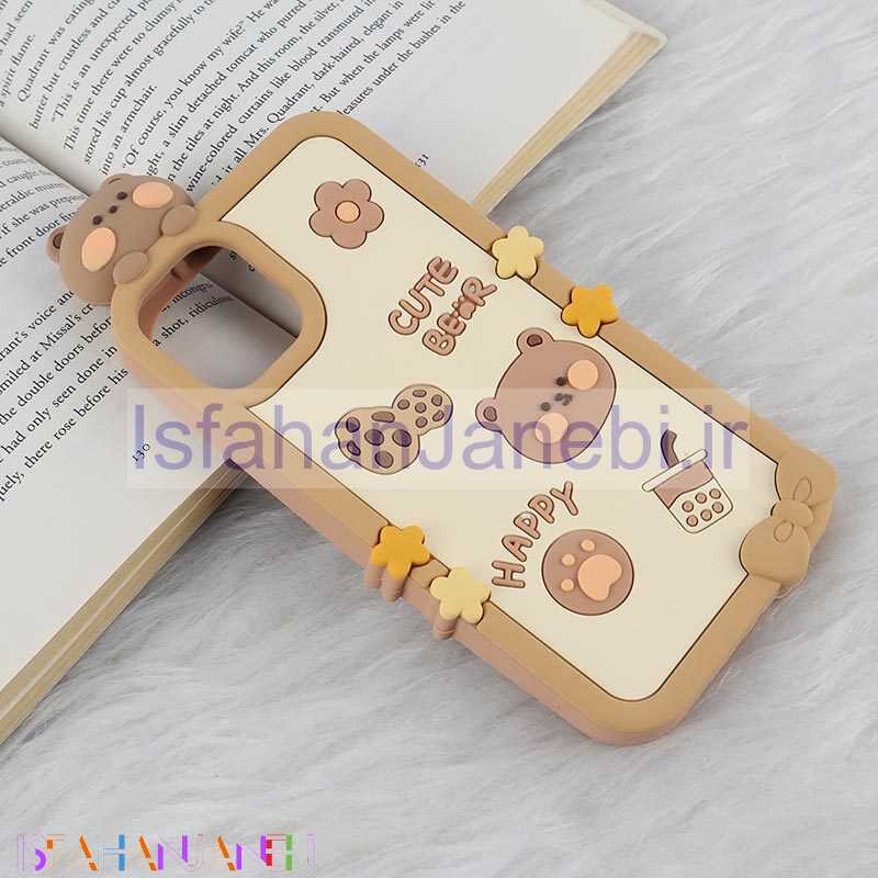 اصفهان جانبی-قاب عروسکی آیفون iPhone 11 طرح Cute Bear Happy