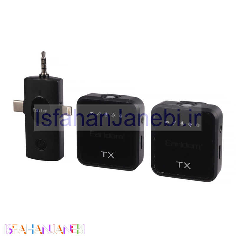 اصفهان جانبی-میکروفون یقه ای بی سیم Earldom ET-MC13 Type-C/Lightning/3.5mm