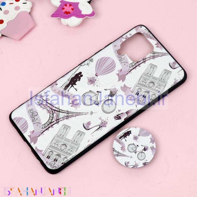 اصفهان جانبی-قاب فانتزی برجسته + پاپ سوکت طرح ایفل سامسونگ Samsung Galaxy A42 5G سری D