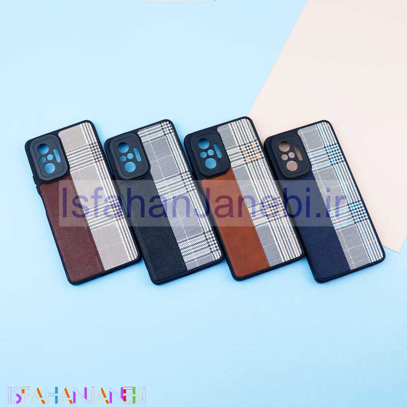 اصفهان جانبی-قاب چرمی پارچه ای محافظ لنزدار Xiaomi Redmi Note 10 Pro