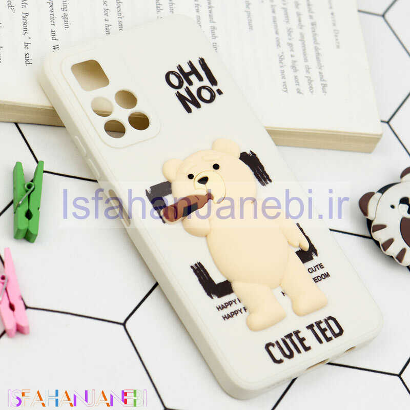 اصفهان جانبی-قاب سیلیکونی خرس TED محافظ لنزدار Xiaomi Redmi 10