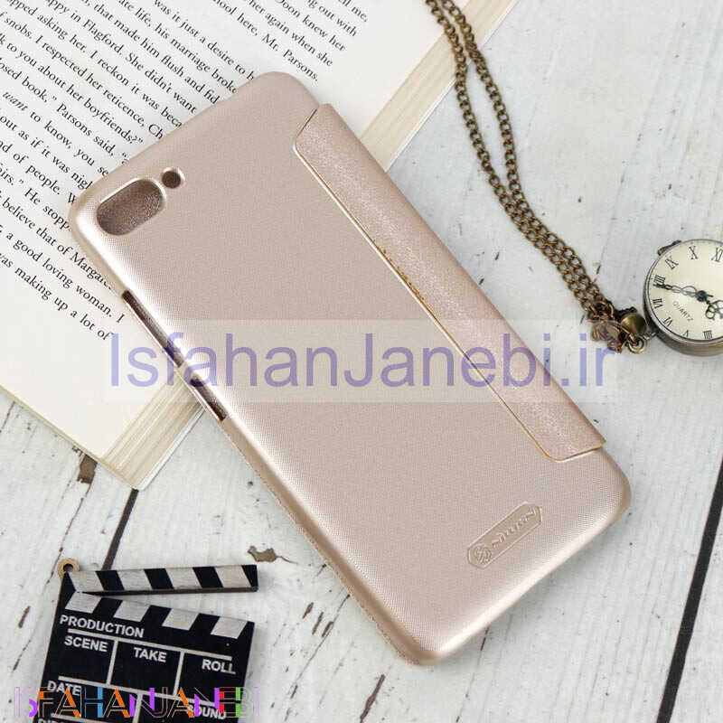 اصفهان جانبی-کیف اورجینال کلاسوری Sparkle نیلکین Asus Zenfone 4 Max ZC554KL طلایی
