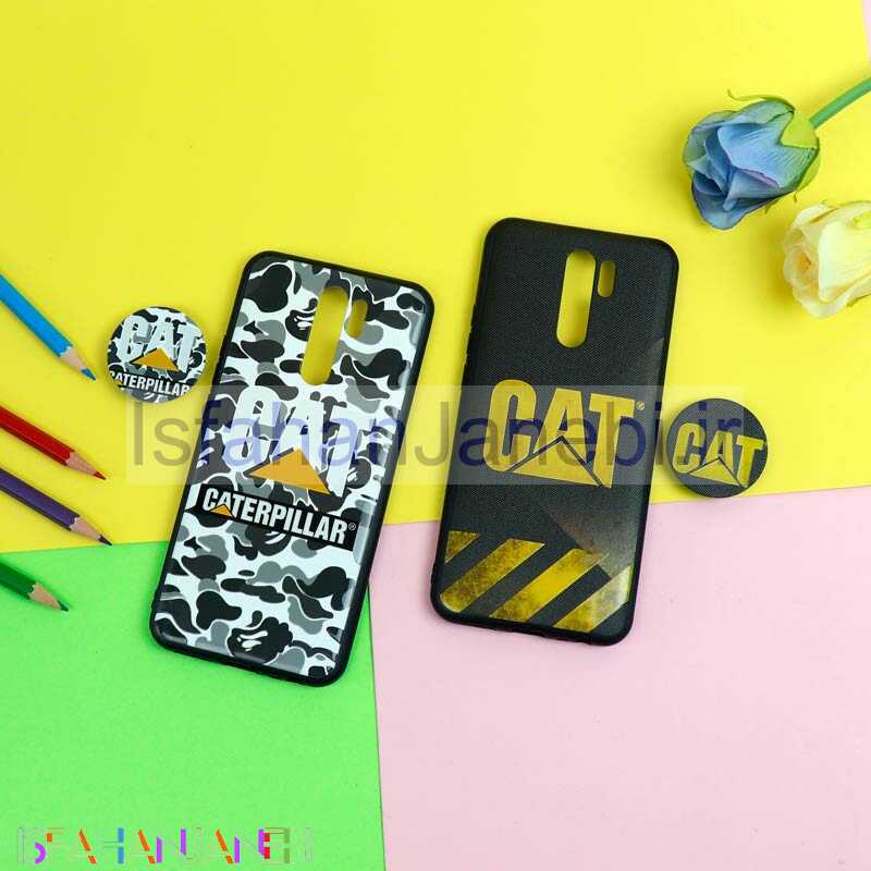 اصفهان جانبی-قاب فانتزی برجسته + پاپ سوکت طرح CAT شیائومی Redmi 9 سری D