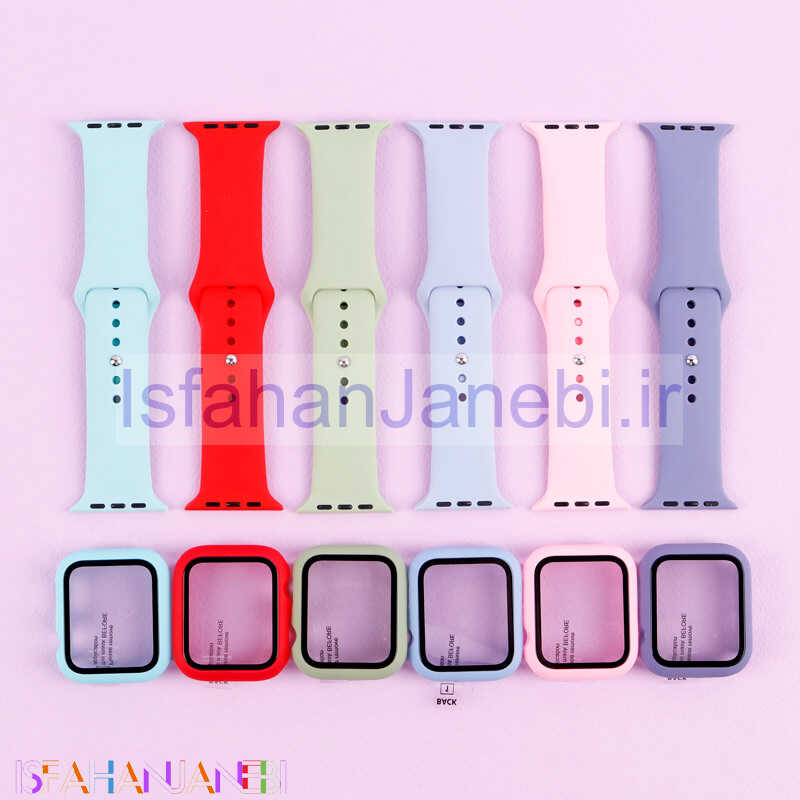 اصفهان جانبی-بند اپل واچ سیلیکونی + محافظ صفحه 44mm