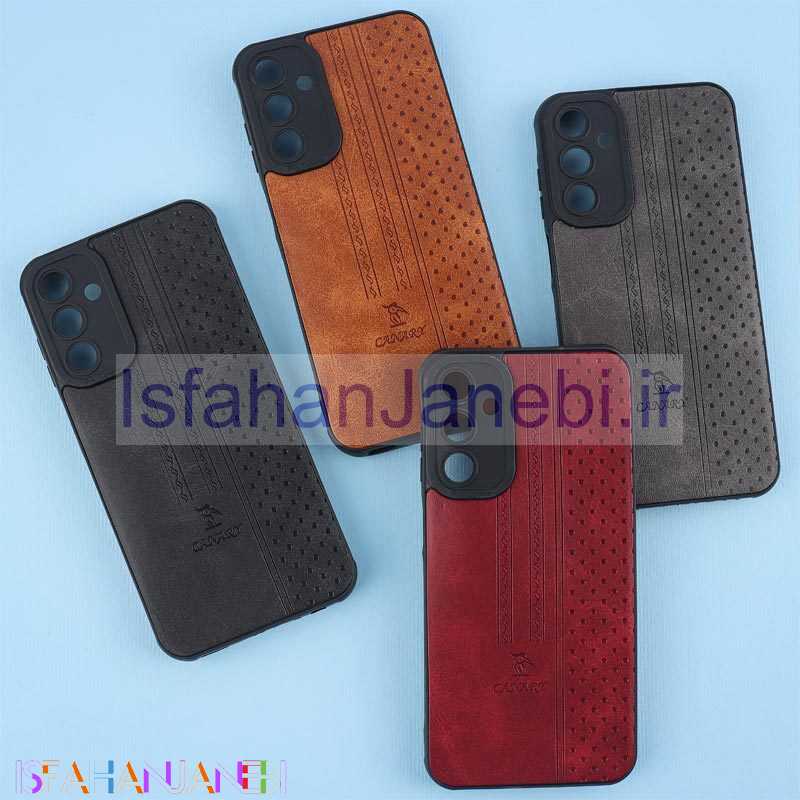 اصفهان جانبی-قاب چرمی Canary سامسونگ Galaxy A15 محافظ لنزدار