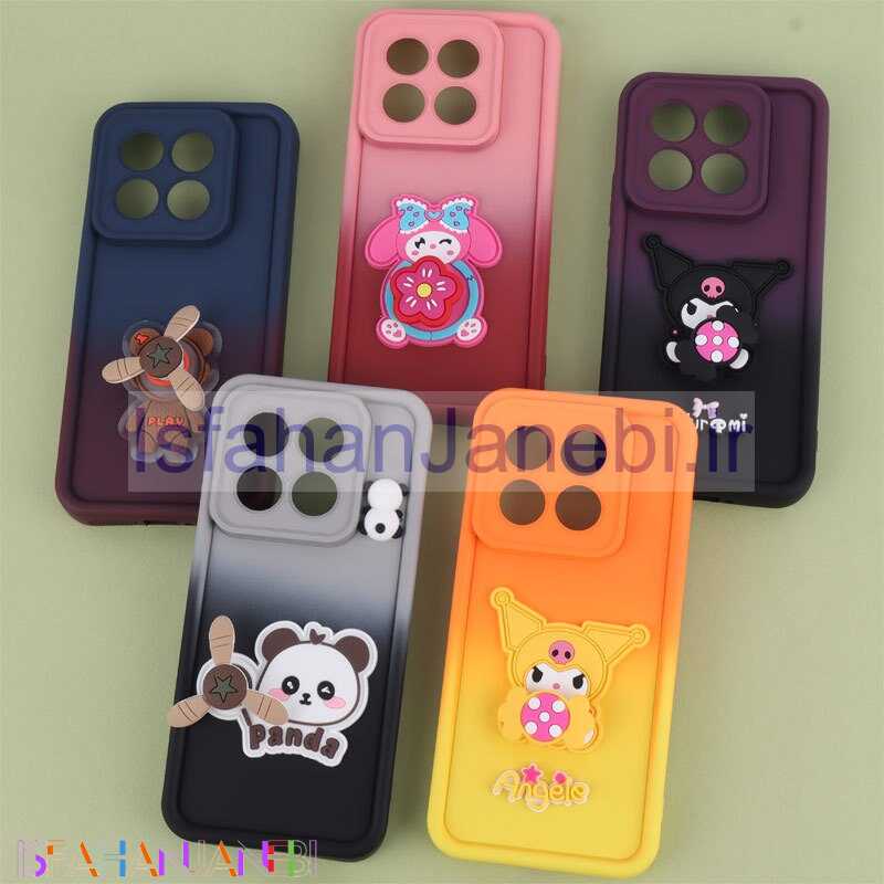 اصفهان جانبی-قاب سیلیکونی شیائومی Xiaomi 14 Pro اسپینردار محافظ لنزدار دورنگ