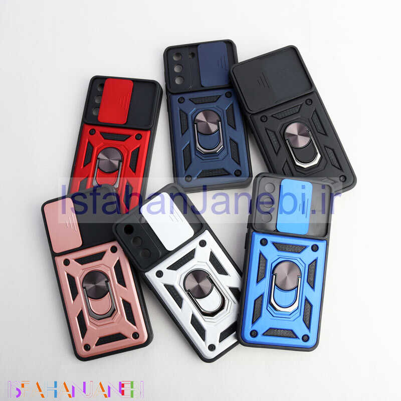 اصفهان جانبی-قاب ضد ضربه محافظ لنزدار کشویی هولدر دار بتمن Samsung Galaxy S21 FE 5G