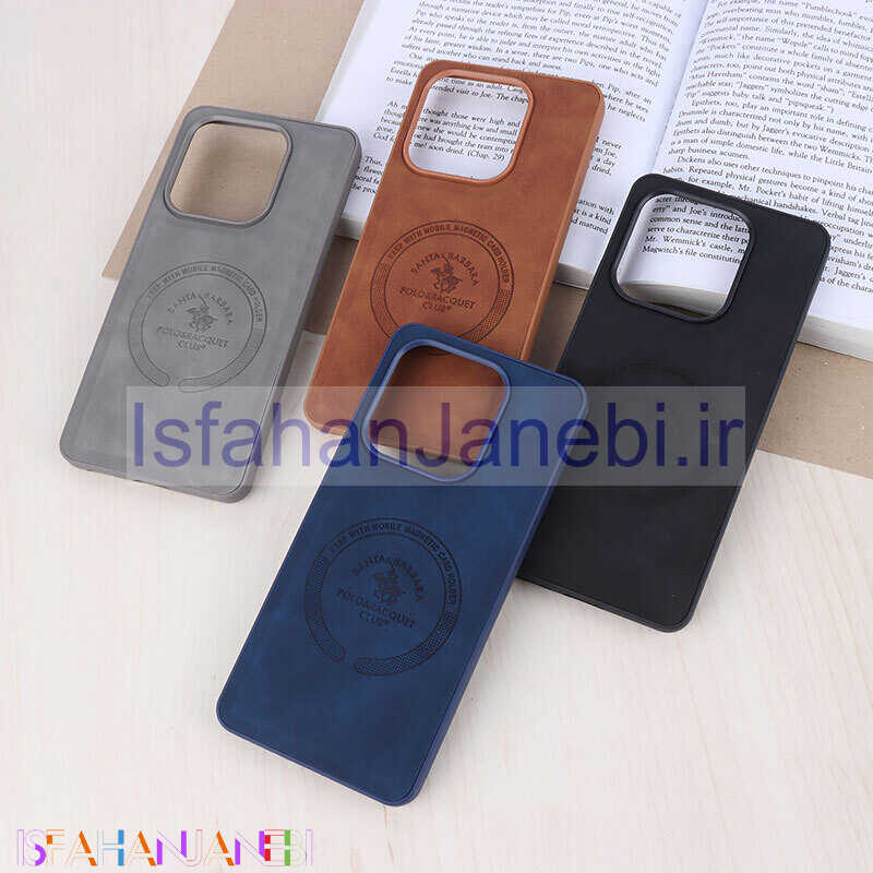 اصفهان جانبی-قاب چرمی Polo & Racquet Club شیائومی Redmi Note 14 5G طرح مگ سیف