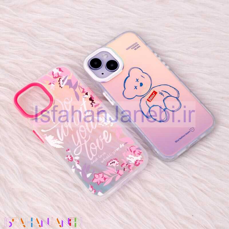 اصفهان جانبی-قاب ضد ضربه هولوگرامی دور لنز رنگی iPhone 14