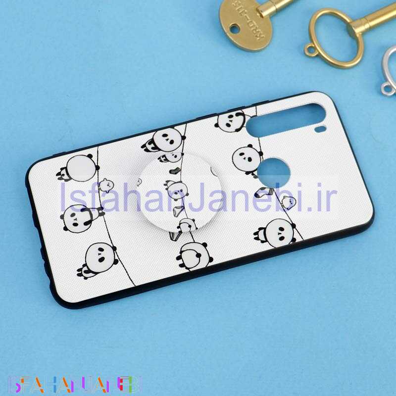 اصفهان جانبی-قاب فانتزی برجسته + پاپ سوکت طرح پاندا شیائومی Redmi Note 8 سری D